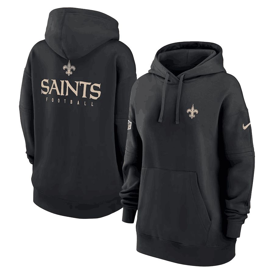 Women 2023 NFL New Orleans Saints black Sweatshirt style 1